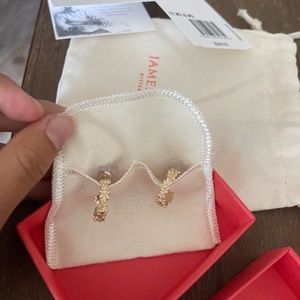 14k Gold Margarita Hoop Ear Posts, Medium